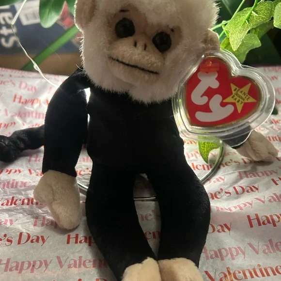 RARE 1999/1998 TY Beanie Baby Mooch Monkey Multiple Tag Errors - Picture 3 of 4